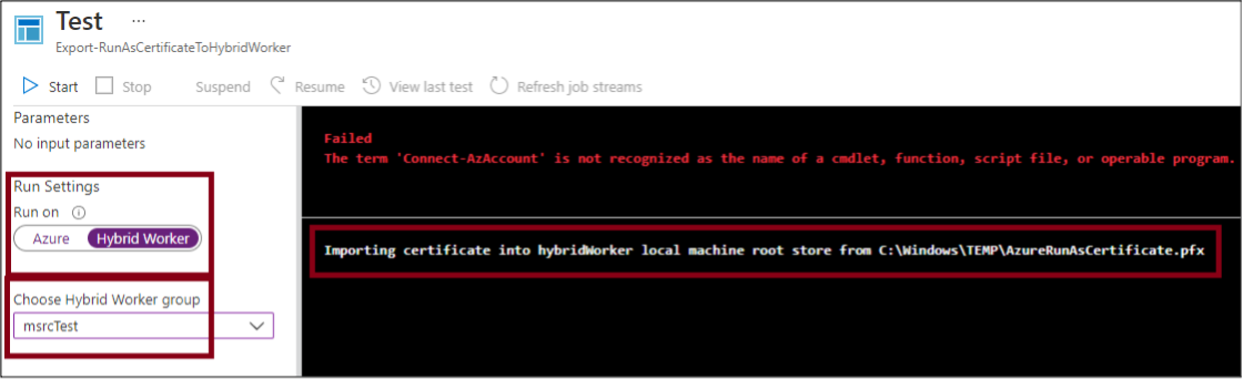 If you have access to an Automation Account, keep an eye out for any lingering “Export-RunAsCertificateToHybridWorker” runbooks that may indicate the usage of the “Run as” certificates on the Hybrid Workers.